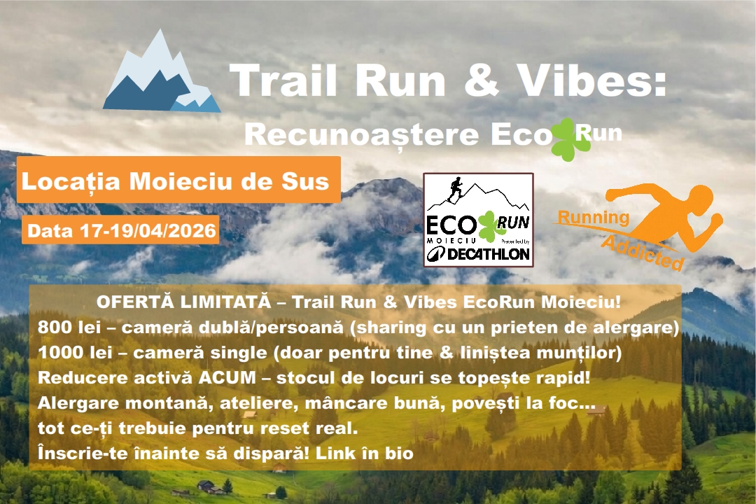 Trail Run & Vibes: Recunoaștere EcoRun – Moieciu de Sus 17–19/04/2026